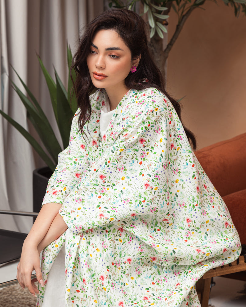 Mariposa cut in linen with floral prints