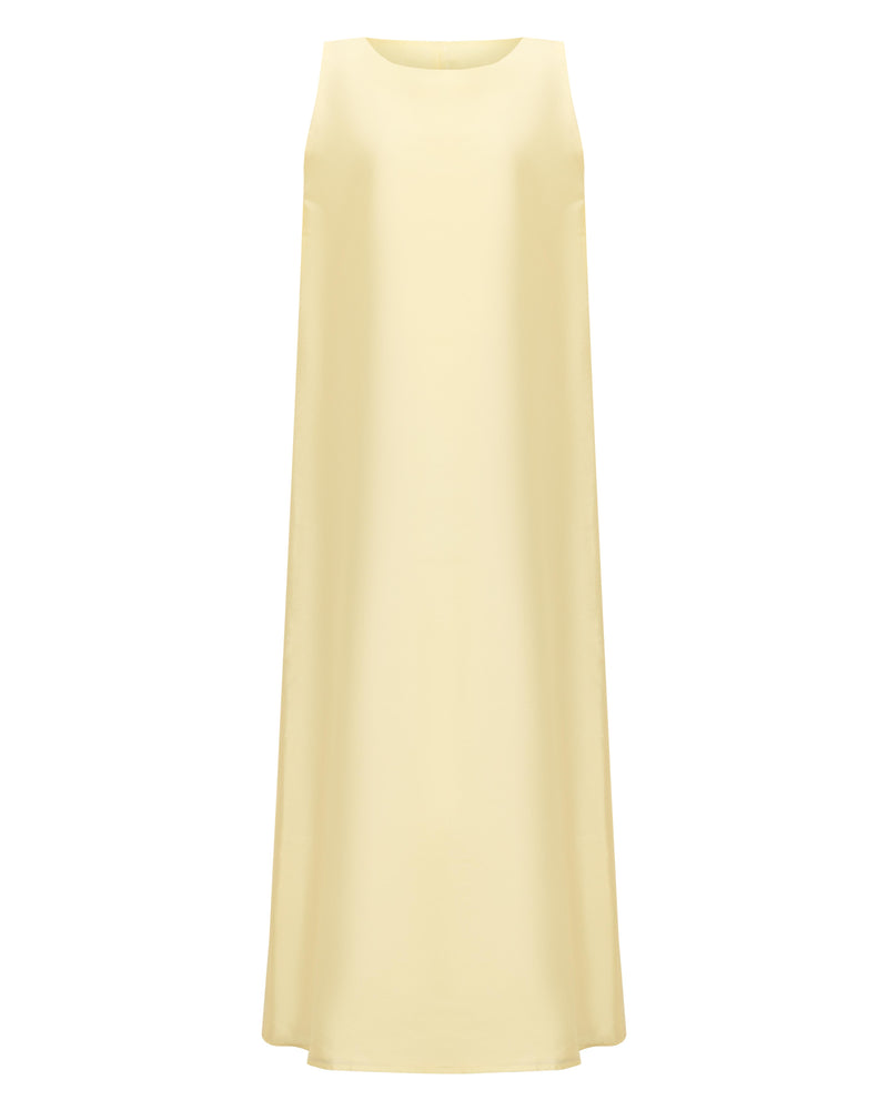 Cream Raw Silk Sleeveless Inner